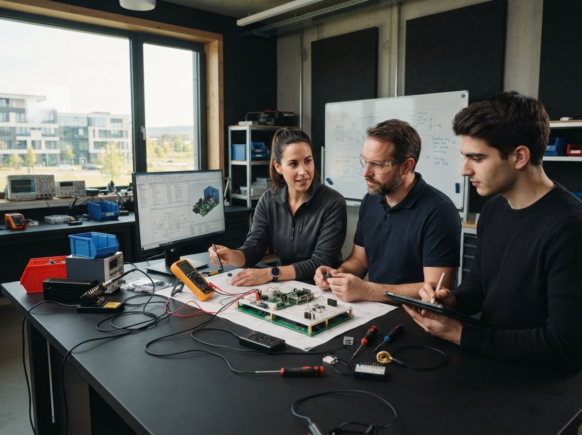 Enginflux Team bei der Arbeit an Datenmodellen